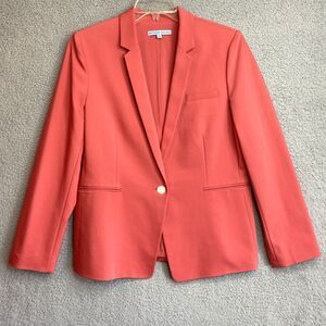 ANTONIO MELANI one button professional Coral Blazer Size 14 Jacket Career Office